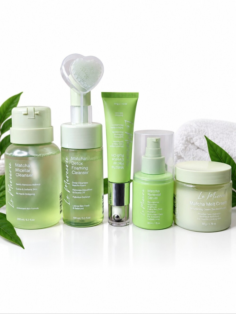 Matcha Skincare Set – Green Matcha Cleanser & Serum